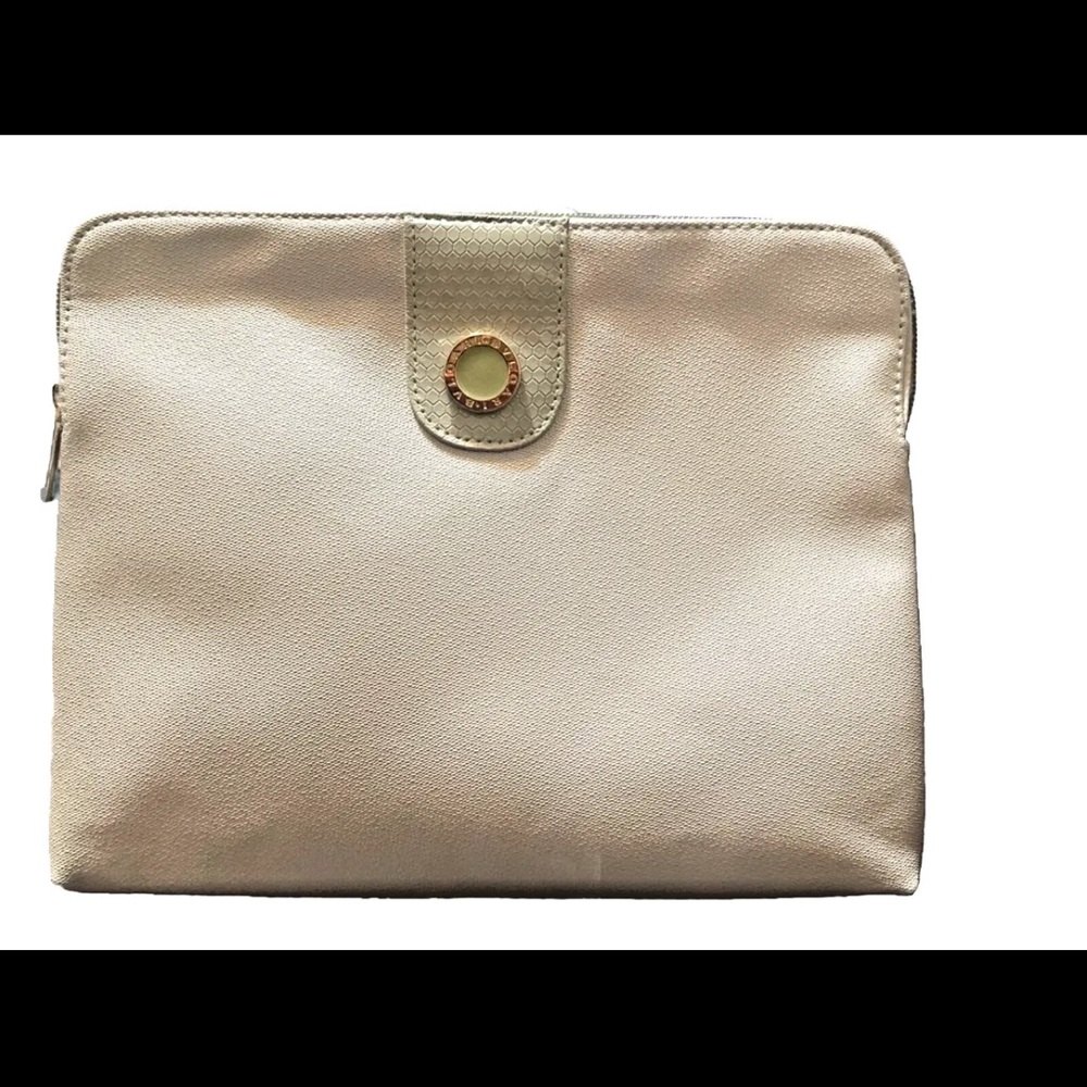 Bvlgari new  iPad sleeve beige/ gold